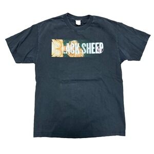 Rare Vintage Y2K Black Sheep Skate Shop Graphic T-Shirt Mens Size Large Black